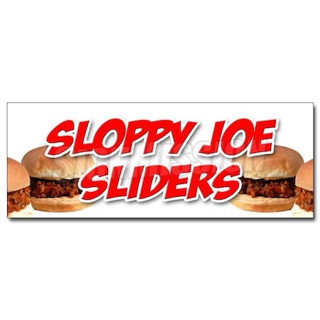 Signmission SLOPPY JOE SLIDERSDECAL sticker beef chicken bun homemade food lunch eat, D-12 Sloppy Joe Sliders D-12 Sloppy Joe Sliders